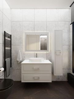 Тумба под раковину La Fenice Cubo FNC-01-CUB-C-100-2 Бежевая матовая 100 см